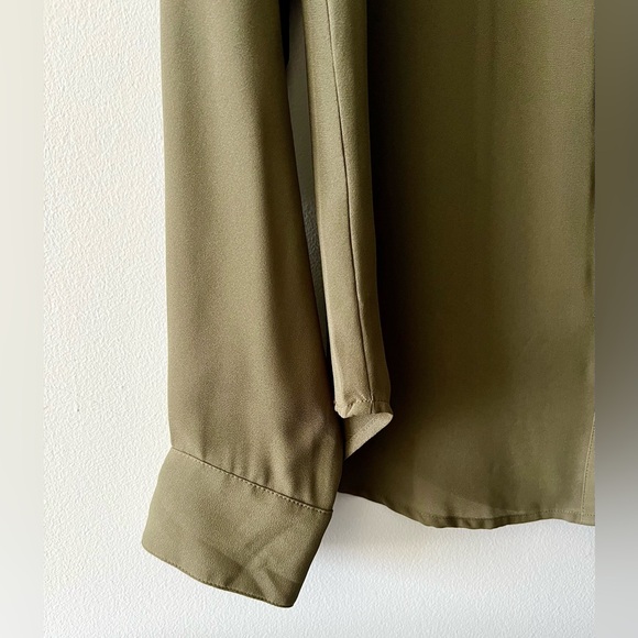 Banana Republic Olive Green Military-Style Blouse - Picture 5 of 6
